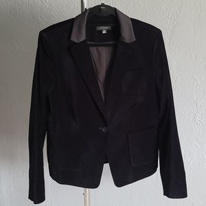 ANN TAYLOR Black Velvet TUXEDO Jacket
